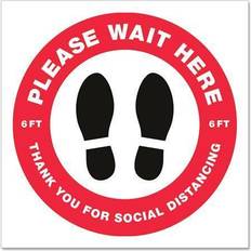 Avery Workplace Signs Avery AVE83090 Decals Floor Please Wait Here Sign Wall Sticker Sign