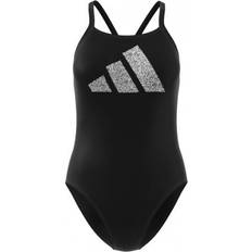 S Badeanzüge Adidas 3 Bar Logo Swimsuit - Black/White