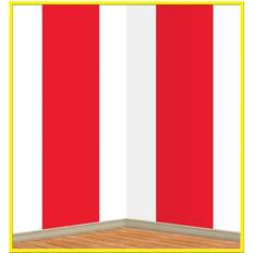 Beistle Red and white striped backdrop