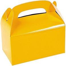 Fun Express Yellow favor boxes- party supplies- wedding, birthday, party favors -12 pieces