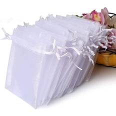 Premium 100 bolsas de organza transparente para regalo de boda joyería jabones cumpleaño