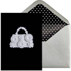 White Flower Handbag Birthday Card