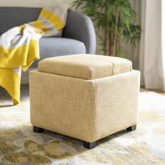 Black Pouffes Safavieh Harrison Single Pouffe