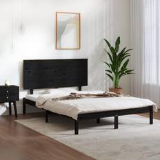 vidaXL black, 120 Solid Pine Bed Frame Bed Base