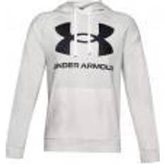 Under Armour Men's Rival Big Logo Fleece Hoodie - White