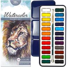 Neliblu Water color Paint Set for Kids - Bulk Watercolor Paint Set of 24