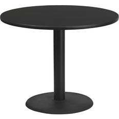 Black Dining Tables Flash Furniture XU-RD-36-BLKTB-TR24-GG 36" Round Dining Table