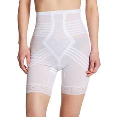 White Tights Rago No Top Roll High Waist Long Leg with Zipper - White