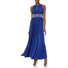Sleeveless Long Gown With Beaded Waist