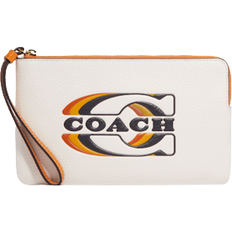 Coach Large Corner Zip Wristlet - Gold/Khaki Chalk Multi