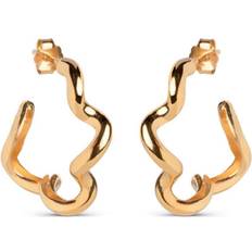 ENAMEL Copenhagen Curly Hoops - Gold