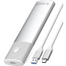 Harddiskkabinetter Orico SSD M.2 Enclosure Tool-Free 5Gbps USB C M.2 SATA Adapter-External SSD Case for 4TB 2230/2242 /2260/2280 SATA-Based B-Key/B M-Key SSDsNot for NVMe-White
