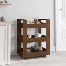 Brune Trillebord vidaXL Kitchen Engineered Trolley Table