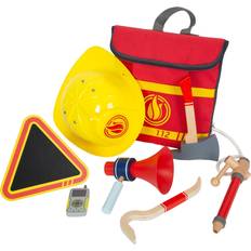 Spielwerkzeuge Legler 12361 Feuerwehr-Rucksack mit Axt, Helm, Megafon, Handy usw