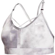 Women's bra Nike Dri-Fit Indy Logo Bra - ash green/aviator grey/white, Tennis Zone