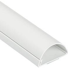 D-LINE Cord Cover White, 15.7 Inch One-Piece Half Round Cable Raceway,  Paintable Self-Adhesive