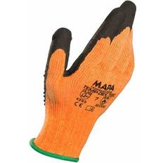 Disposable Gloves on sale MAPA Professional Thermal Acrylic Lined Nitrile Heat Resistant Glove 250° Knit Wrist, 10" OAL, Black/Orange, Paired
