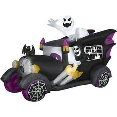 Party Decorations 9 ft. L Halloween Airblown Inflatables Black Vintage Hearse