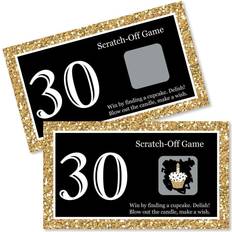 Adult 30th birthday gold birthday party game scratch off cards 22 count