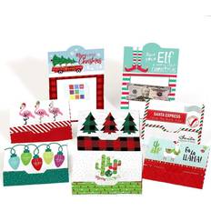 Red & Green Assorted Holiday Cards Christmas Money And Gift Card Holders Set of 8
