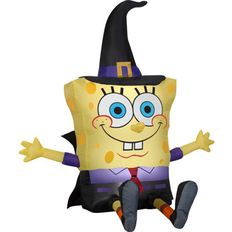 Gemmy Airblown SpongeBob as Witch Nickelodeon, 4 ft Tall, yellow Yellow