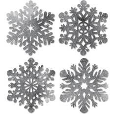 Beistle 4-Pack Packaged Foil Snowflake Cutouts, 14-Inch