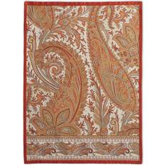 d' Hermine Kashmir Paisley Dishcloth Guest Towel Red, Yellow, Orange, Gray, Brown