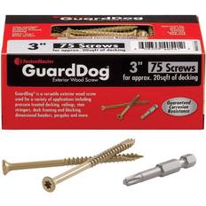 Deck screws with bit, gold, 3-in., 75-pk.