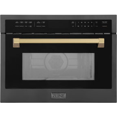 Microwave Ovens ZLINE Kitchen Bath Autograph Edition Accents Black, Stainless Steel, Yellow