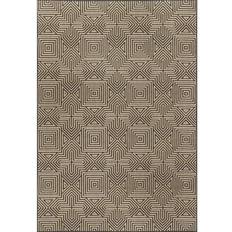 Indoor outdoor carpet tiles Nuloom USA Charcoal Tucana Greek Tiles Black, Gray