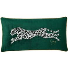Juicy Couture Indoor/Outdoor Velvet Cheetah Count Complete Decoration Pillows Gold, Green
