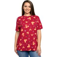 Disney Womens Plus T-Shirt Christmas Minnie Mouse Dark Red, 3X