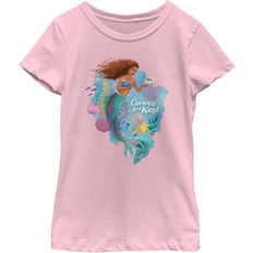 Tops Disney Girl The Little Mermaid Ariel Curious & Kind Graphic Tee Light Pink