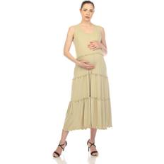 PrettyLittleThing Maternity Contour Jersey Short Sleeve Midi Dress Cream  (CMU1101)