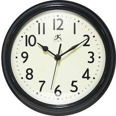 Wall Clocks Infinity Instruments Nostalgic Plastic/Glass, 9.5"Dia. 20306BK-4544 Wall Clock