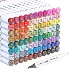 36 Colors Skin Tone&Hair Art Markers, Shuttle Art Dual Tip Alcohol Based  Marker Pen Set Contains 1 Blender 1 Carrying Case 1 Marker Pad for Kids 