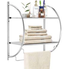 Shower Baskets, Caddies & Soap Shelves Costway 2 Tier Mount Shower Organizer