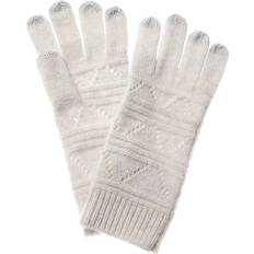 Pointelle Donegal Cashmere Gloves - White