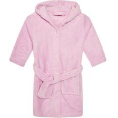 Organic/Recycled Materials Bath Robes Playshoes Fleece-Bademantel uni rosa