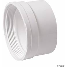 Water Pumps NDS PVC S&D Female Cleanout Adapter, 4 in. Hub X FPT, White/Matte