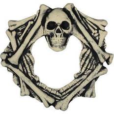 Accessories Northlight Skull Head and Bones Halloween Wreath Unlit