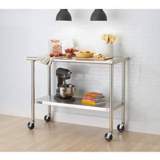 Small stainless steel table Trinity Ecostorage Stainless Steel with Wheels Small Table