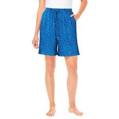 Print Pajama Shorts - Pool Blue Animal