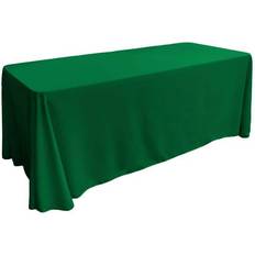 LA Linen 90 Emerald Poplin Tablecloth Green