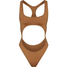 SKIMS Swim Cut Out Monokini Swimsuit - Almond