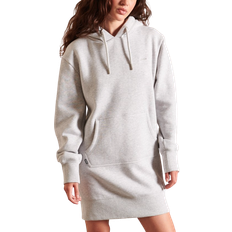 Superdry Vintage Hoodie Dress - Light Grey