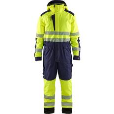 3XL Arbeidsoveraller Blåkläder High Vis Vinter Kedeldragt High Vis Gul/Marineblå