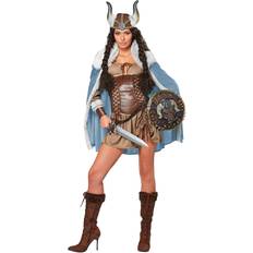 Morph Womens Ladies Viking Barbarian Warrior Princess Halloween Costume Halloween Brown XL, Women's