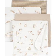 Carter's Baby Girls 4-Pack Duck Receiving Blankets OSZ Brown/Ivory