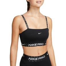 Nike Performance INDY PLUNGE BRA - Medium support sports bra -  black/anthracite)/black 